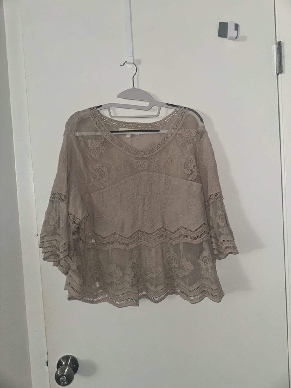 Rebellion Beige Lace Blouse